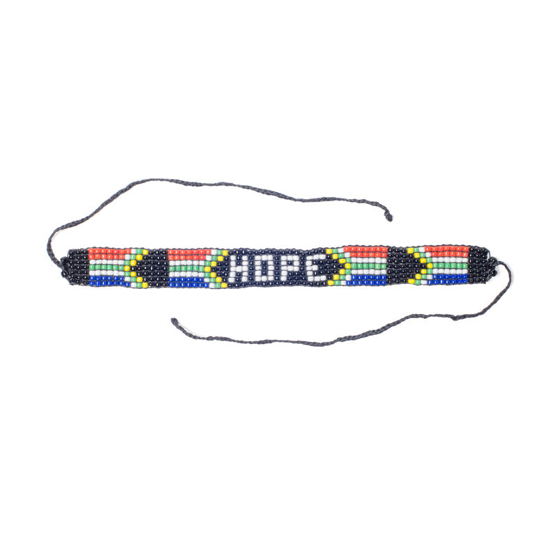 Kidz Positive Beading Project Beaded Friendship Bracelet South African Hope SA Flag Colours