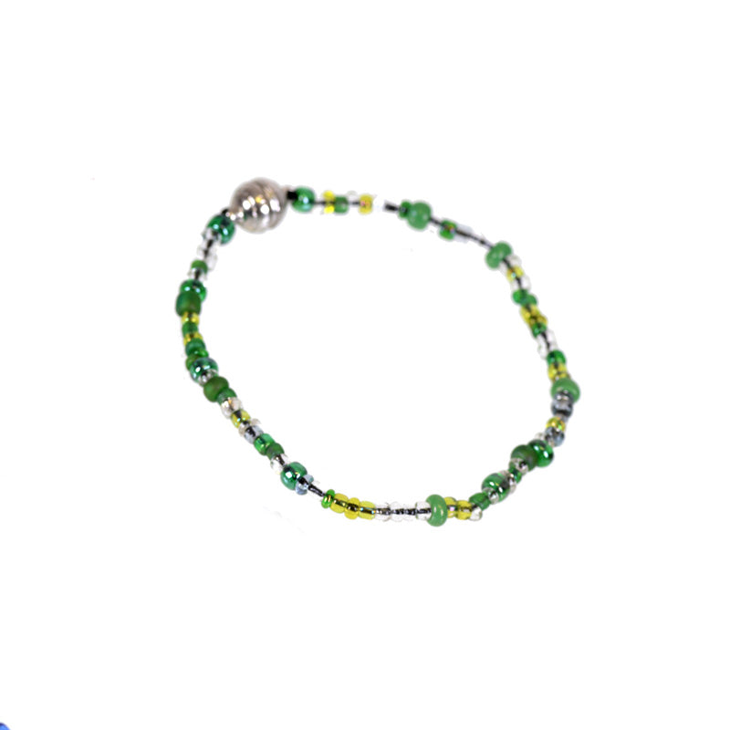 Kidz Positive Beading Project Beaded Bracelet Single String Green Mixture