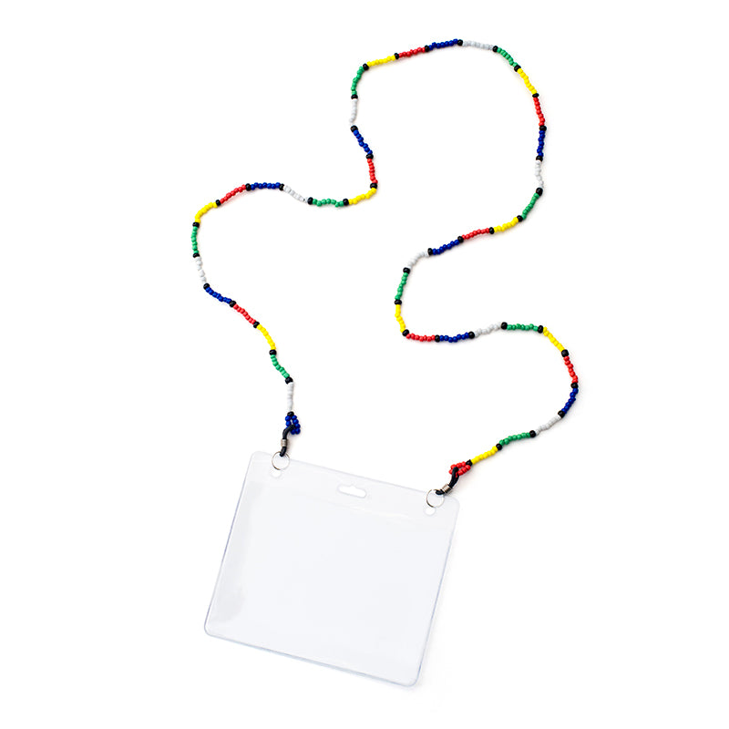 Kidz Positive Beading Project Beaded Lanyard Single String with Pouch SA Flag Colours