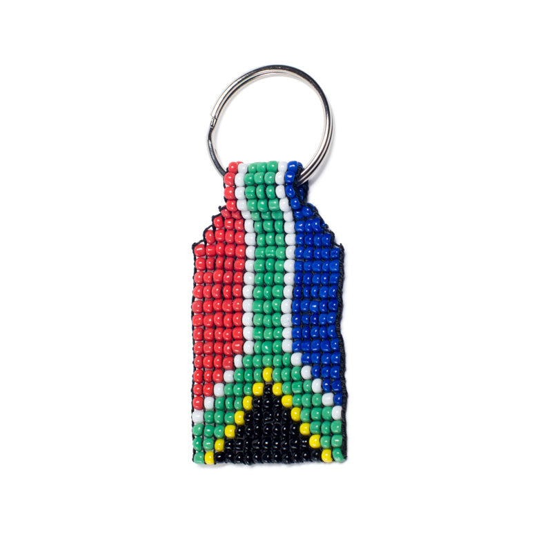 Kidz Positive Beading Project Beaded South African Keyring SA Flag Colours